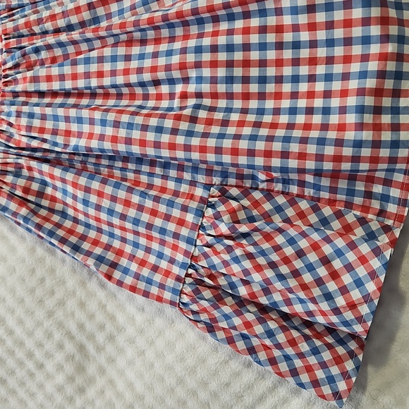 Brand New-no Tags Red and Blue Plaid Dress with Matching Bag - Picture 3 of 11